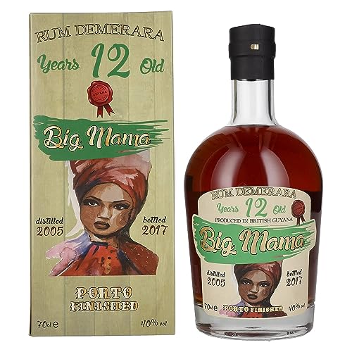 Big Mama 12 Years Old Rum Demerara Porto Finished 40% Vol. 0,7L In Giftbox