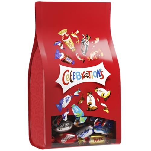 Celebrations Snack Assortiti Al Cioccolato, Praline Miste Al Cioccolato Mars, Bounty, Snickers, Twix, Maltesers, Busta 365G