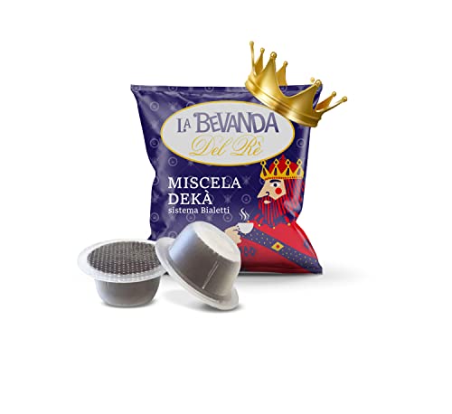 La Bevanda Del Re - 50 Capsule Compatibili Con Bialetti Macchina Caffe, Miscela Deka', Capsula Da 7G, 350G