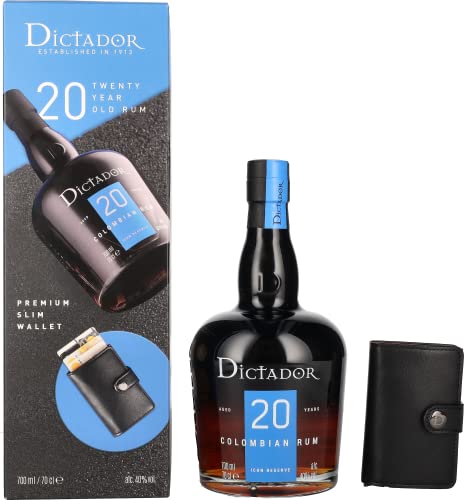 Dictador 20 Years Old Icon Reserve Colombian Rum 40% Vol. 0,7L In Giftbox With Geldbörse