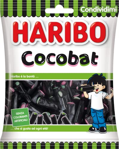 Haribo Cocobat, Caramelle Gommose Ripiene, Gusto Liquirizia, Ideali Per Feste E Dolci Momenti Di Relax - 175Gr