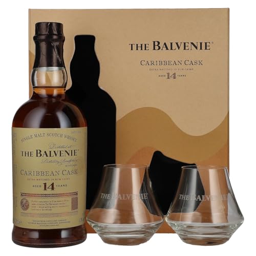The Balvenie 14 Years Old Caribbean Cask Finish 43% Vol. 0,7L In Giftbox With 2 Glasses