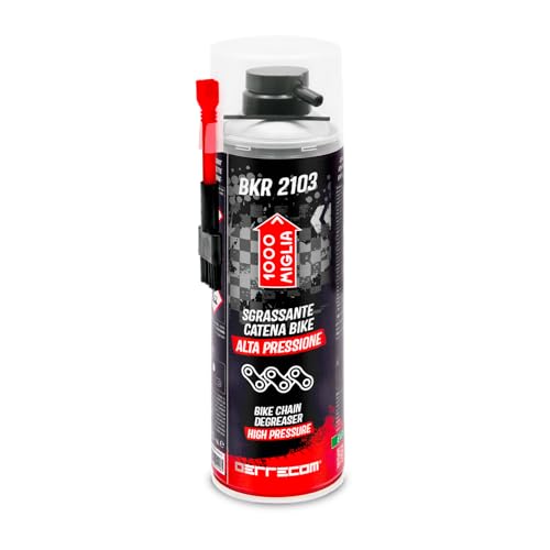 Errecom 1000 Miglia Bkr 2103 Spray Sgrassante Catena E Gruppo Pignoni Per Bici E Moto Ad Alta Pressione + Pennello A Setole Dure Utilizzabile Anche Co