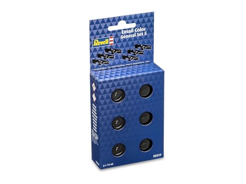 Revell 32217 – Set Di 6 Colori Smaltati Nero Lucido E Nero Opaco (14 Ml Ciascuno)