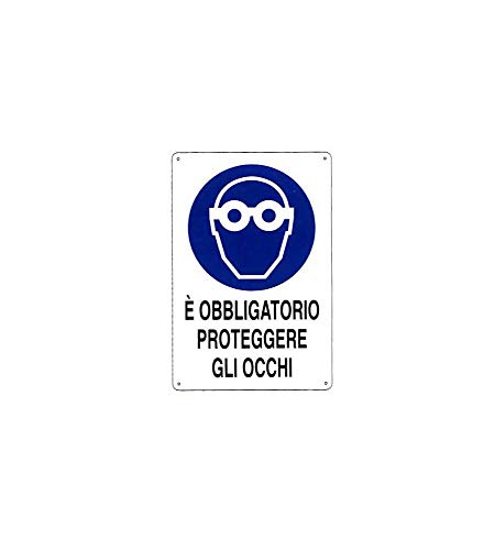 Cartello Protezione Occhi 20X 30 Alluminio [Targotimbri ]
