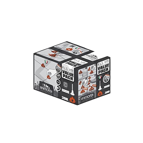 Kit Rls A Vite Raimondi Value Pack | 1000 Basi Flat 1.5Mm + 300 Ghiere