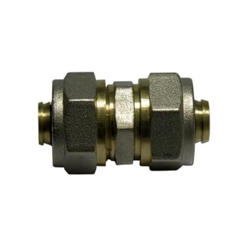 Raccordo Diritto Doppio Per Tubo Multistrato A Stringere 20Mm 10Pz
