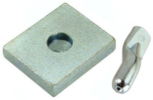 Piastra Con Perno Per Cardine Mm. 20 Zinc. 10 Pz