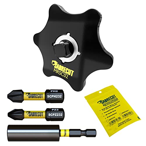 4 Pezzi Sabrecut Mrsc02K1 Dualdrive Square Drive Thumb Mini Micro Cricchetto 1/4" Professional 36 Denti Gear Finger Ratchet Con 32Mm Ph2 Pz2 Cacciavit