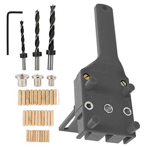 41 Pezzi Dima Per Fori A Tasca 6/8/10 Mm Dima Per Spinatura Legno Guida Per Spinatura Per Angolo Di Lavorazione Del Legno (41Pcs, Grigio)