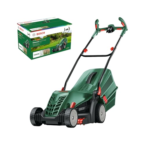 Bosch Rasaerba A Filo Universalrotak 37-555 (Motore Da 1.400 W, Larghezza Di Taglio: 37 Cm, Cesto Raccoglierba Da 40 L, Impugnature Ergoflex)