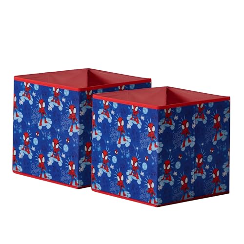 Spider-Man Marvel Spiderman Set Di 2 Scatole Portagiochi In Tessuto
