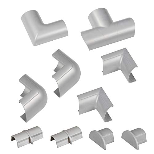 D-Line Cloap3015W Accessori A Scatto - 30Mm (P) X 15Mm (A) - Grigio (Effetto Alluminio)