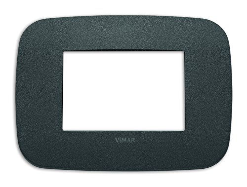 Vimar 19683.21 Placca Round, Grafite, 3 Moduli
