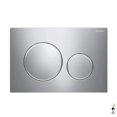 Placca Di Copertura 2 Tasti Sigma 20 Geberit Cromo - Bordi Tasti Satinati