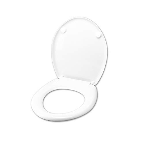 Copriwater Per Senesi Donatello Termoindurente Bianco Cerniera Inox Normale