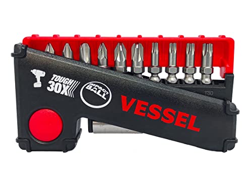 Vessel Set Di 10 Punte A Sfera Torsione + Supporto Per Punte