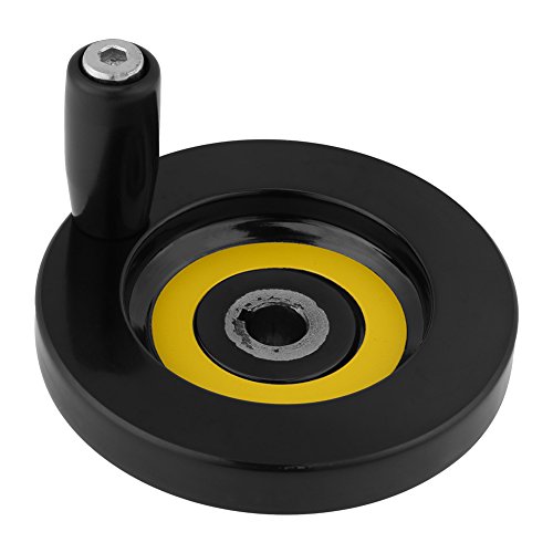 Volantino Con Impugnatura Girevole, Volantino Ondulato Posteriore Per Fresatrice Tornio Nero Con Impugnatura Girevole Utilizzato Nelle Macchine Utensi