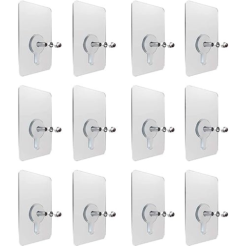 Kokits Fissaggio Caresens Forcer, Viti Adesive, Ganci Trasparenti, Ganci Per Appendere Adesivi, Viti Autoadesive, Fino A 10 Kg, Rende Il Fai Da Te Fac