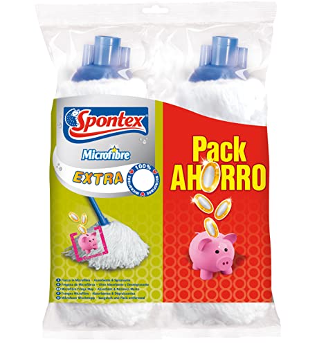 Spontex Extra X2 Mop In Microfibra Pack Risparmio 2 Unità