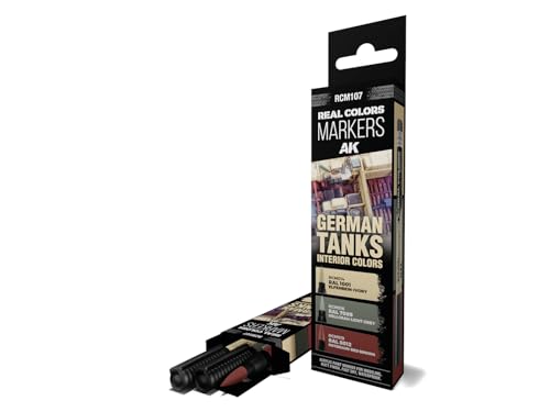 Ak Interactive Ak Real Colors Marker Set Rcm107 German Tanks Interior Colors (3Pcs)