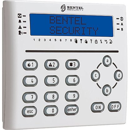 Tastiera Security T-Line White Per Centrali Allarme-Bentel T-White
