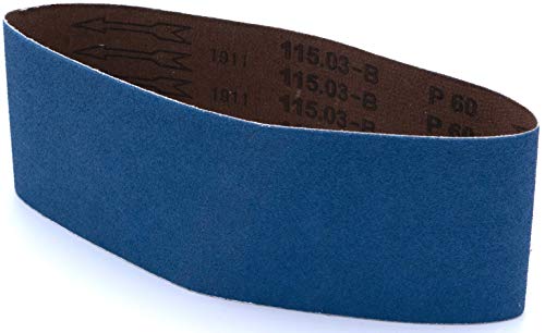 Multiblade - Nastro Abrasivo Professionale Con Zirconi, 100 X 610 Mm, 3 Pezzi, Grana 40, Per Legno E Metallo, Qualità Professionale, Per Levigatrici A
