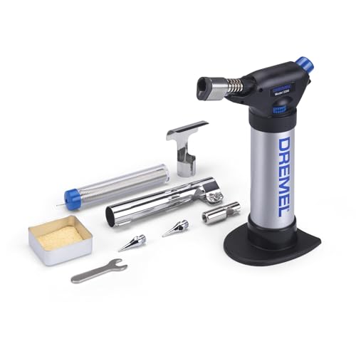 Dremel Saldatore A Gas Butano Stazionario Dremel Versaflame 2200, Mini Torcia A Soffio E Pistola Termica Senza Fili Per Saldare, Piegare Tubi, Restrin