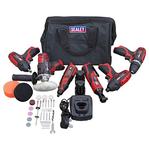 Sealey Kit Combinato Cp1200Combo2 Per Utensili Elettrici Senza Fili, Serie Sv12, 6 X 12 V
