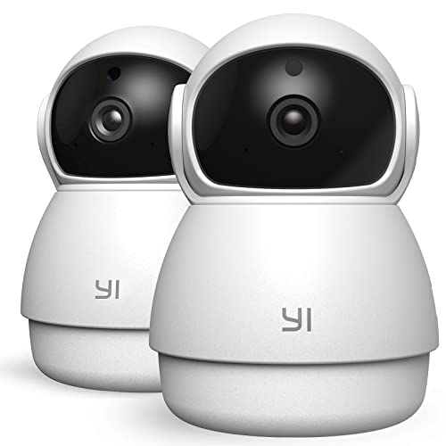 Yi Dome Guard 2K Telecamera Wifi Interno Kit Da 2,Supporta Wifi/Lan,Videocamera Sorveglianza Controllo Remoto Pan/Tilt/Zoom,Tracciamento Movimento,Not