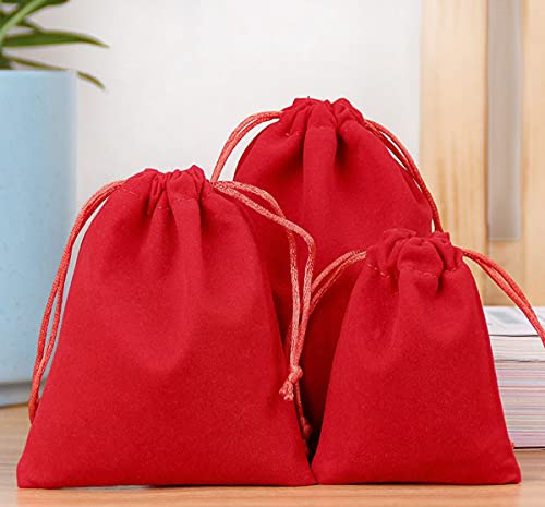 Nc 10 Sacchetti Di Velluto Grandi Con Coulisse, Sacchetti Regalo In Velluto, Sacchetto Per Gioielli In Velluto, Con Coulisse, Sacchetti Regalo 20 X 25