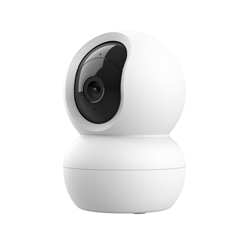 Trust Ipcam-2800 Telecamera Wifi Interno 360° Con Visione Notturna, Sirena E Microfono Integrati, Rilevamento Umano, Videocamera Sorveglianza Con App,