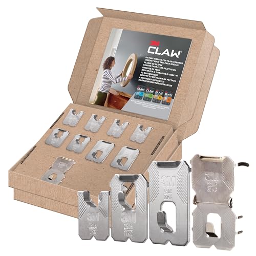 3M Claw Ganci Per Cartongesso, Confezione Da 9 - Ottimale Per Appendere Quadri, Specchi E Decorazioni Pesanti - Sostiene Fino A 7 Kg, 11 Kg, 20 Kg E 3