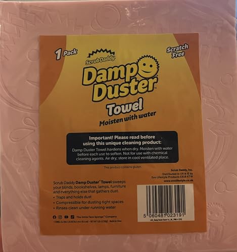 Scrub Daddy Asciugamano Per Spolverare Umido, Multiuso Per La Pulizia, Detergente Veneziano E In Legno, Spugna Increspata Per Prese D'Aria, Radiatore,