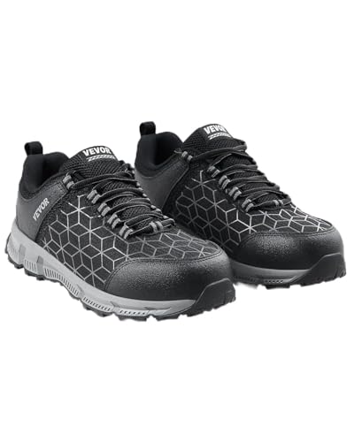 Vevor Scarpe Con Punta In Acciaio, Taglia Usa 11 Larghe, Scarpe Lavoro Sportive Di Sicurezza Con Punta Ammortizzata Da Uomo, Scarpe Da Ginnastica Di S