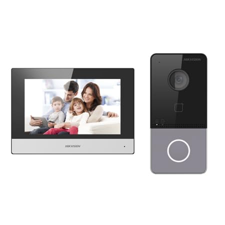 Kit Videocitofono Ip Hikvision Per Villa O Casa. Pulsante Di Chiamata Singolo. Ds-Kis603-P(C)/Europe Bv