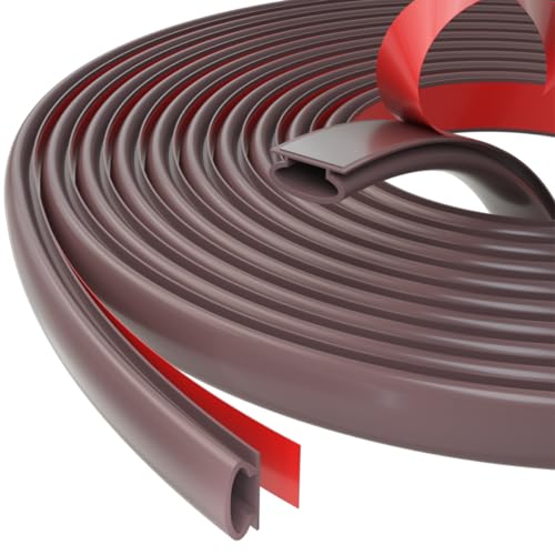 15M(Marrone) D-Tipo Guarnizioni Per Porta,Autoadesivo Impermeabile Gomma Nastro Protezione,Porte E Finestre In Tpe Sigillante Per Le Fessure Delle Por