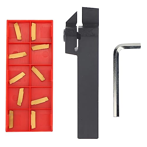 Utensile Da Tornio Per Tornio, Pratico Supporto Per Utensile Da Tornio Cnc Da 100 Mm + 10 Pezzi Inserti Mgmn200-G + Chiave Mgehr1616-2