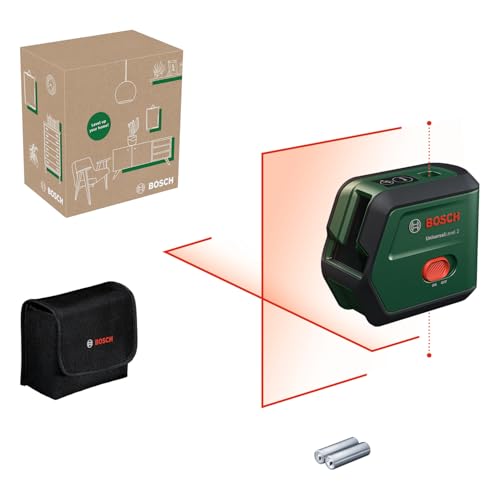 Bosch Livella Laser Multifunzione Universallevel 2 (Linee Laser A Croce Incl. Punti A Piombo Integrati Per Un Allineamento Preciso E Un Facile Trasfer