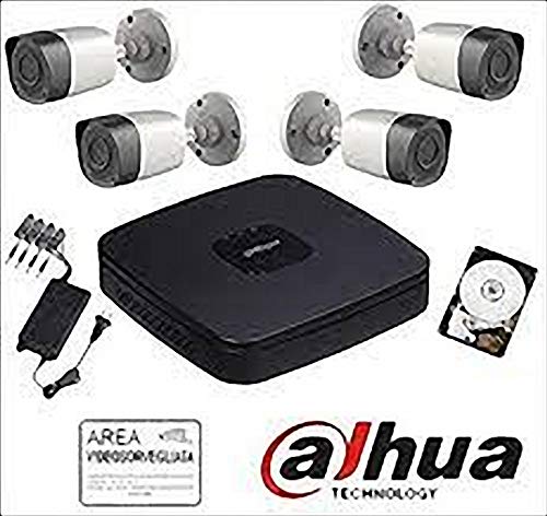 Kit Completo Videosorveglianza Dahua Hcvr4104C-S2 + 4 Bullet Hac-Hfw1000R Hdcvi