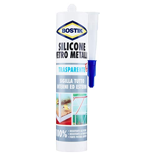 Bostik Silicone Vetro Metallo Trasparente 280Ml