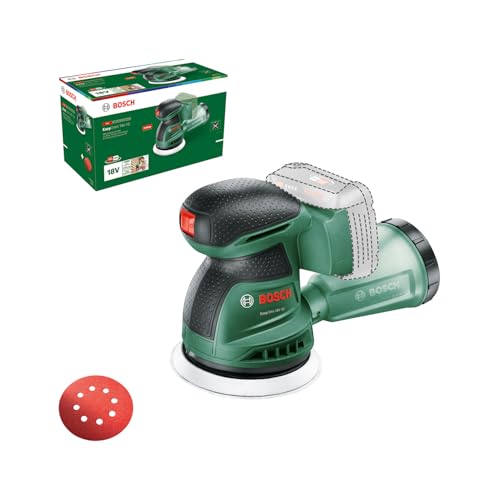 Bosch Levigatrice Rotoorbitale A Batteria Easyorbit 18V-10 (Levigatura Su Superfici In Legno, Laccate E Verniciate Di Piccole E Medie Dimensioni; Diam