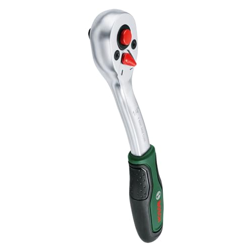 Bosch Clé A Cliquet 1/4 (Couple Élevé Jusq. 93 Nm Méca. A 72 Dents Bouton De Verr Inverseur Intuitif Manche Courbé)