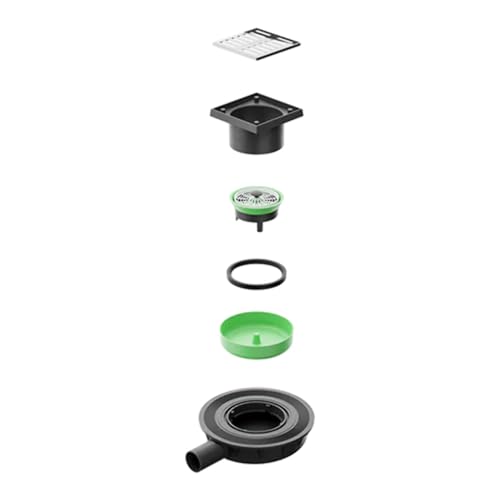 Piletta Mini Drain Scarico Pavimento Ultra Ribassato Sca D. 40 H. 45 Mm 10X10