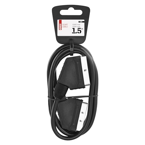 Emos Sl2001 Adattatore Connettore Scart, 1,5 M, Eco, Nero