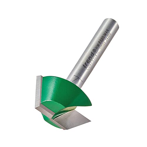 Trend Craftpro C047X1/4Tc C047X1/4Tc - Punta Per Fresa Per Taglierina Per Taglierina Smussata, Gambo Da 1/4", Diametro Di Taglio 25,4 Mm E Lunghezza D