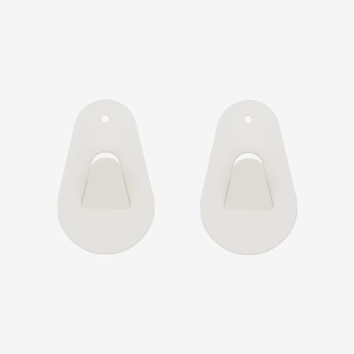 Andrée Jardin Clynk - Set Di 2 Ganci Da Parete, Colore: Bianco