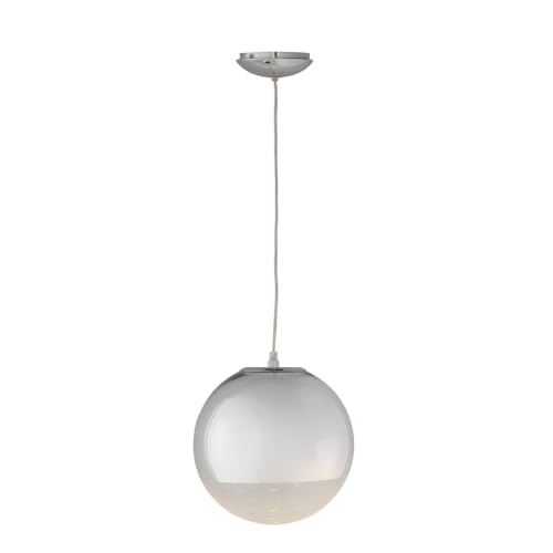 Lampara De Techo 25X25X25 Cristal/Metal Plateado