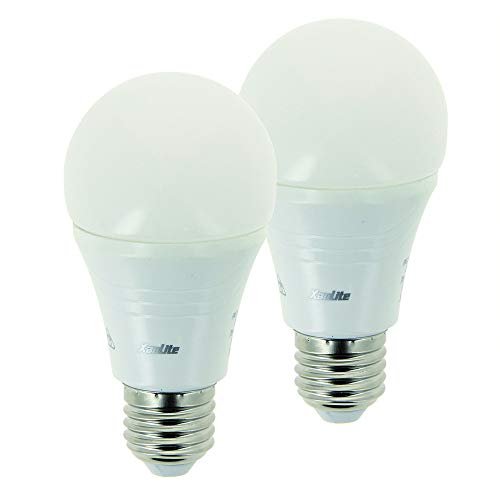 Xanlite Set Of 2 Smd Led A60 Opaque Bulbs, E27 Base, 1055 Lumens, 75W Equivalent, 2700 K, Warm White