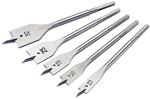 Draper Tools Fb/5/C Punte Piatte Per Legno, Pezzi, Blu, Set Da 5 Pezzi